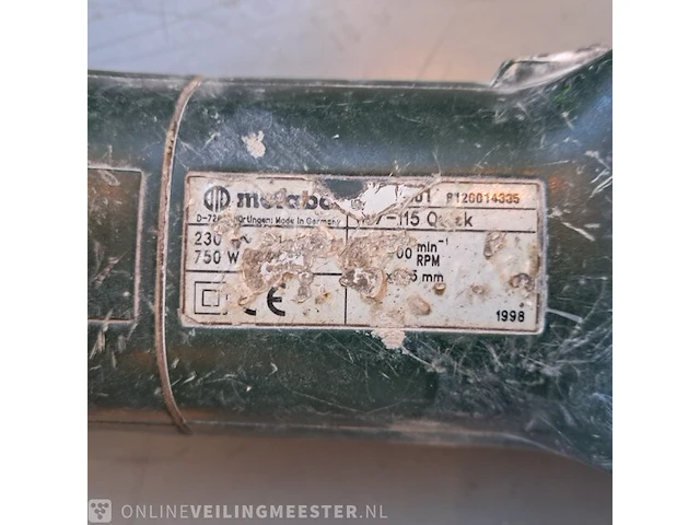 Haakse slijper metabo, 1998 - afbeelding 6 van  8