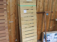 Haardhoutberging hillhout linne excellent. afmeting 90 x 45 x 180 cm. - afbeelding 2 van  3
