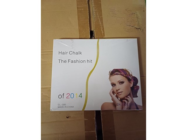 Haarkrijt 24 stuks 1 sets witte verpakking - afbeelding 1 van  3