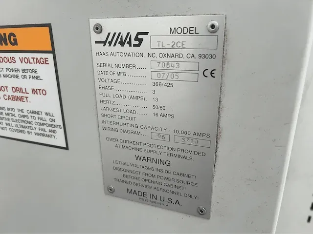 Haas - tl-2ce - cnc draaibank - afbeelding 3 van  11
