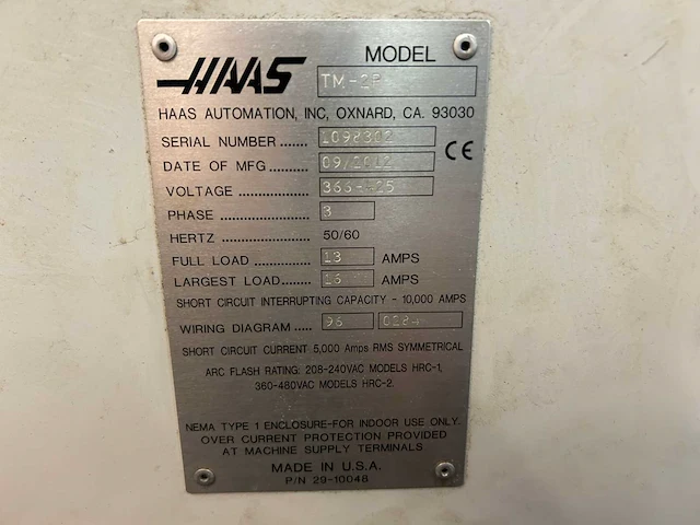 Haas tm-2p cnc bewerkingscentrum - afbeelding 16 van  16