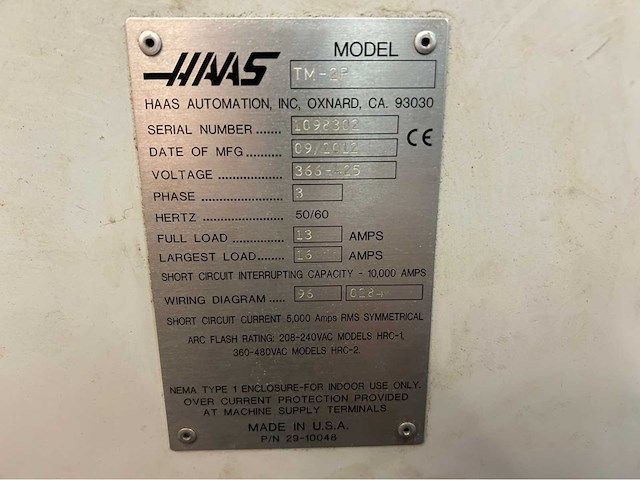 Haas tm-2p cnc universeel machinecentrum - afbeelding 8 van  16