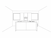 Häcker concept - comet geplamuurde beton zwart - eiland - afbeelding 2 van  31