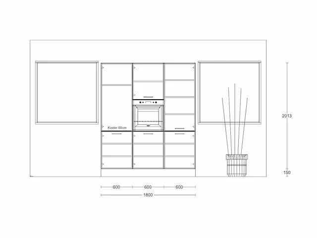 Häcker concept - comet geplamuurde beton zwart - eiland - afbeelding 9 van  31