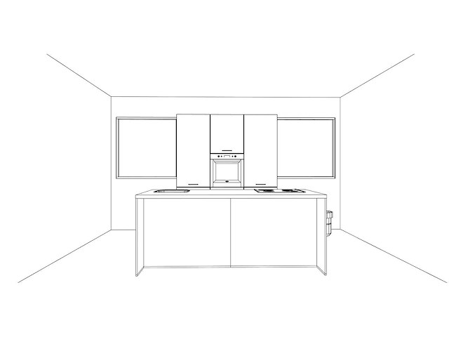Häcker concept - comet geplamuurde beton zwart - eiland - afbeelding 2 van  31