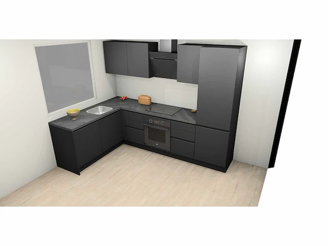 Häcker concept - topsoft zwart mat - hoek - afbeelding 23 van  33