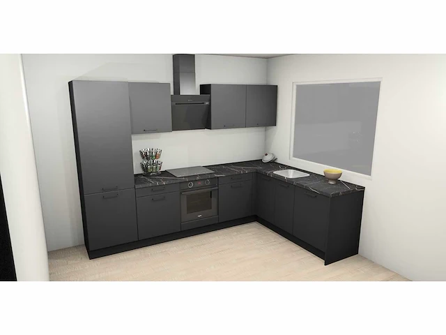 Häcker concept - topsoft zwart mat - hoek - afbeelding 12 van  32