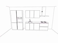 Häcker concept 130 - comet geplamuurde beton grafiet - keukenopstelling - afbeelding 2 van  23