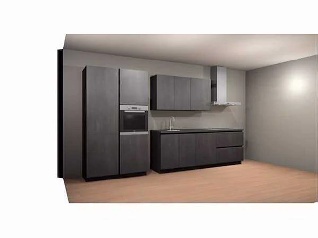 Häcker concept 130 - comet geplamuurde beton grafiet - keukenopstelling - afbeelding 12 van  23