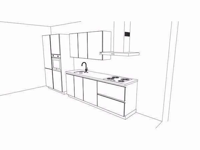 Häcker concept 130 - comet geplamuurde beton grafiet - keukenopstelling - afbeelding 23 van  23