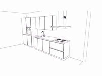 Häcker concept 130 - comet geplamuurde beton grafiet - keukenopstelling - afbeelding 23 van  23