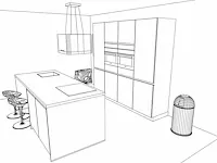 Häcker concept130 - merkur carrara wit uv matlak - keukenopstelling - afbeelding 3 van  22