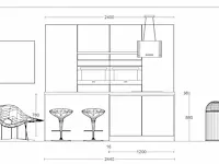 Häcker concept130 - merkur carrara wit uv matlak - keukenopstelling - afbeelding 6 van  22