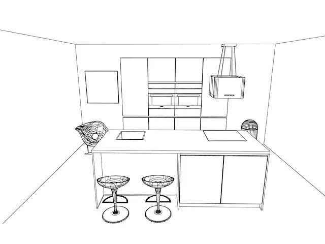 Häcker concept130 - merkur carrara wit uv matlak - keukenopstelling - afbeelding 21 van  22