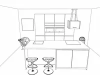 Häcker concept130 - merkur carrara wit uv matlak - keukenopstelling - afbeelding 21 van  22