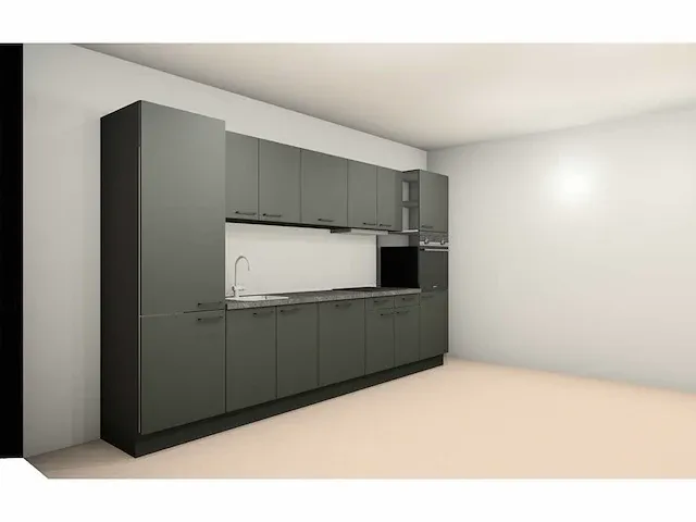 Häcker concept130 - scala olijfgroen - keukenopstelling - afbeelding 9 van  16