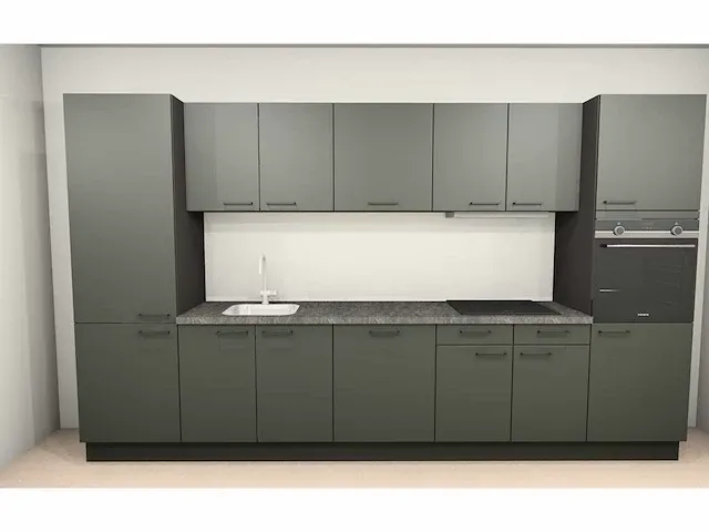 Häcker concept130 - scala olijfgroen - keukenopstelling - afbeelding 10 van  16
