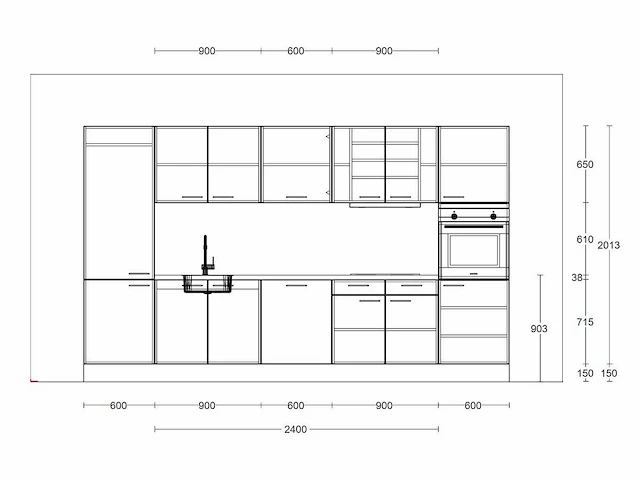 Häcker concept130 - scala olijfgroen - keukenopstelling - afbeelding 15 van  17