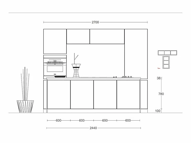 Häcker concept130 - top soft-gl grafiet mat lak - keukenopstelling - afbeelding 14 van  29