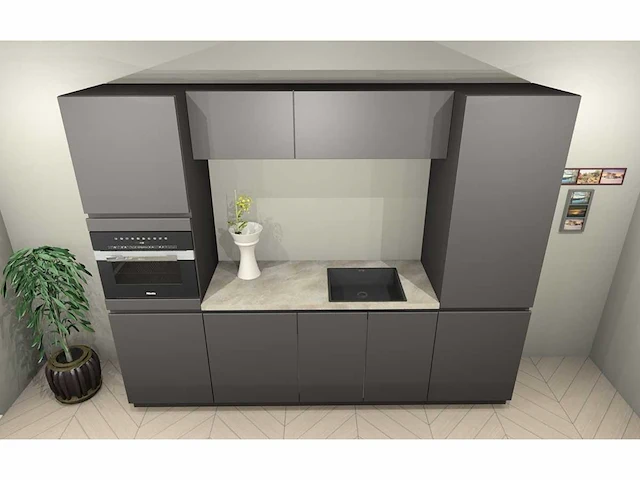 Häcker concept130 - top soft-gl grafiet mat lak - keukenopstelling - afbeelding 27 van  29