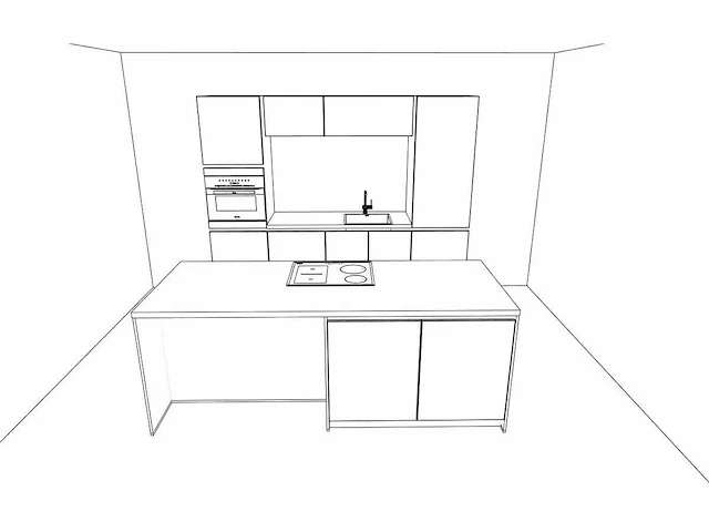 Häcker concept130 - topsoft grafiet mat - eiland keuken opstelling - afbeelding 7 van  19