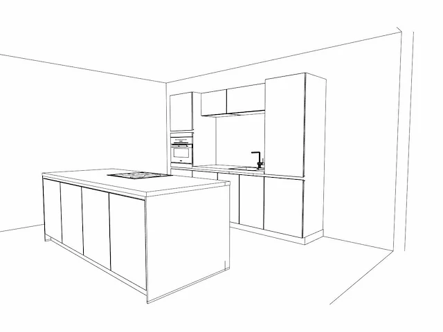 Häcker concept130 - topsoft grafiet mat - eiland keuken opstelling - afbeelding 11 van  21
