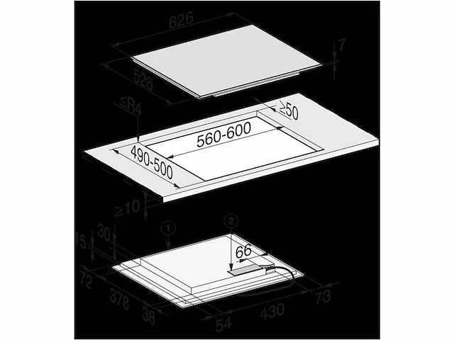 Häcker concept130 - topsoft grafiet mat - eiland keuken opstelling - afbeelding 5 van  21