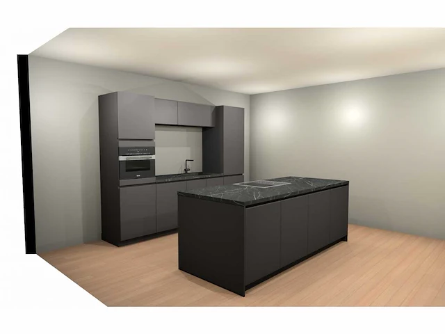 Häcker concept130 - topsoft grafiet mat - eiland keuken opstelling - afbeelding 3 van  21