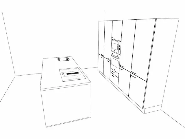 Häcker concept130 - topsoft kristalwit mat - eiland keuken opstelling - afbeelding 13 van  29