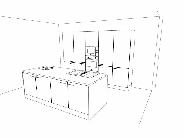 Häcker concept130 - topsoft kristalwit mat - eiland keuken opstelling - afbeelding 14 van  29