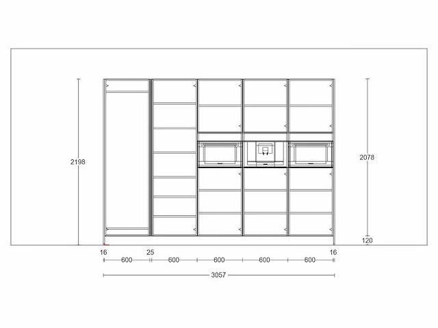 Häcker concept130 - topsoft mat lak grafiet eiland - afbeelding 2 van  24