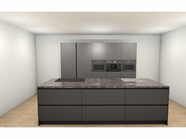 Häcker concept130 - topsoft mat lak grafiet eiland - afbeelding 1 van  24