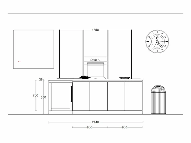 Häcker concept130 - topsoft mat parelgrijs lak - eiland - afbeelding 24 van  32