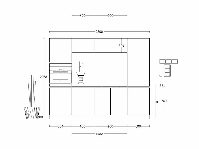 Häcker concept130 - topsoft mat satijn lak - keukenopstelling - afbeelding 3 van  28
