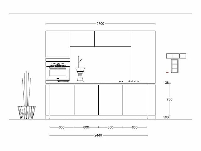 Häcker concept130 - topsoft mat satijn lak - keukenopstelling - afbeelding 4 van  28