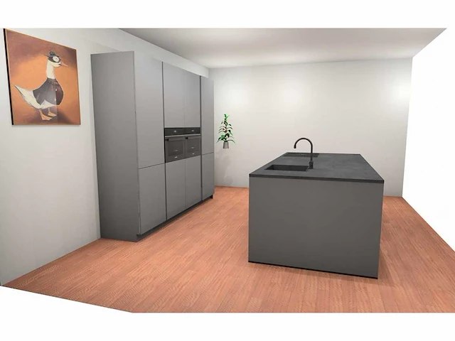 Häcker concept130 - topsoft parelgrijs - eiland keuken opstelling - afbeelding 26 van  27