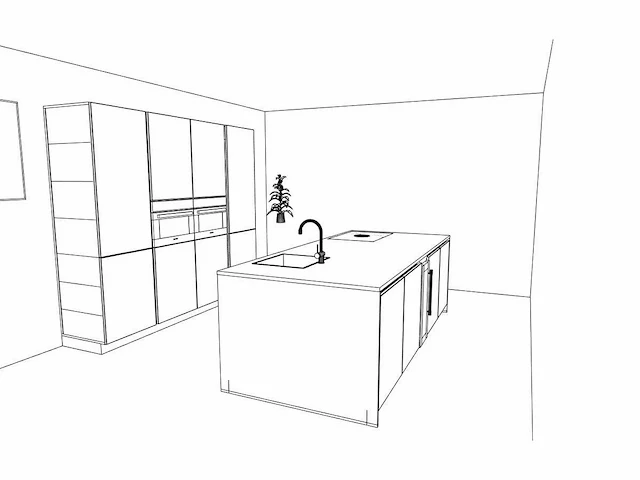 Häcker concept130 - topsoft parelgrijs - eiland keuken opstelling - afbeelding 3 van  27