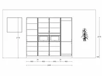 Häcker concept130 - topsoft parelgrijs - eiland keuken opstelling - afbeelding 6 van  27