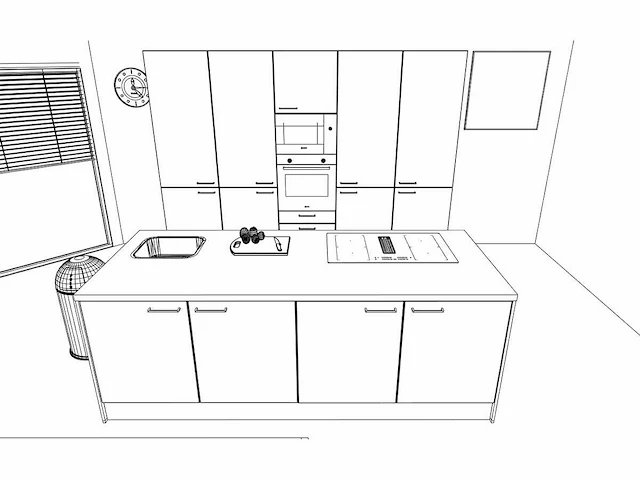 Häcker concept130 - topsoft parelgrijs lak mat - keukenopstelling - afbeelding 2 van  24