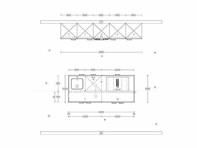Häcker concept130 - topsoft parelgrijs lak mat - keukenopstelling - afbeelding 24 van  24