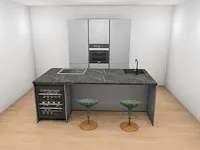 Häcker concept130 - topsoft parelgrijs mat - keukenopstelling - afbeelding 1 van  13
