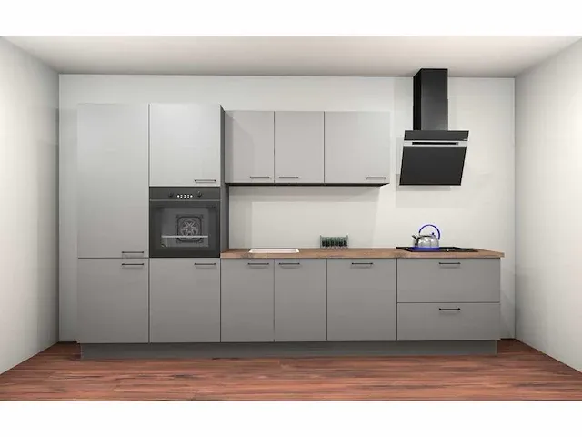 Häcker concept130 - topsoft parelgrijs mat - keukenopstelling - afbeelding 1 van  16