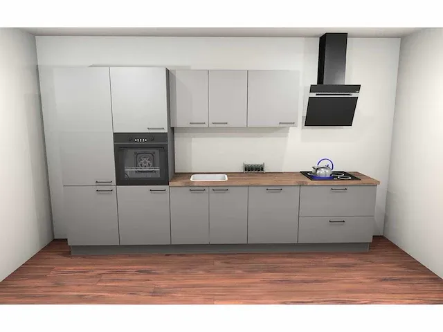 Häcker concept130 - topsoft parelgrijs mat - keukenopstelling - afbeelding 9 van  16