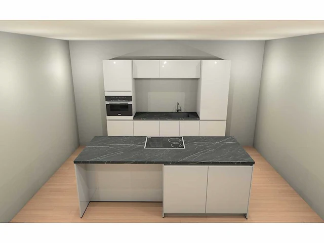 Häcker concept130 - topsoft satijn mat - eiland keuken opstelling - afbeelding 1 van  20
