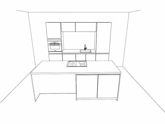 Häcker concept130 - topsoft satijn mat - eiland keuken opstelling - afbeelding 20 van  20