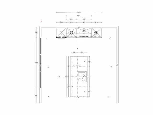 Hacker concept130 - topsoft satijn mat - eiland keuken opstelling - afbeelding 8 van  29