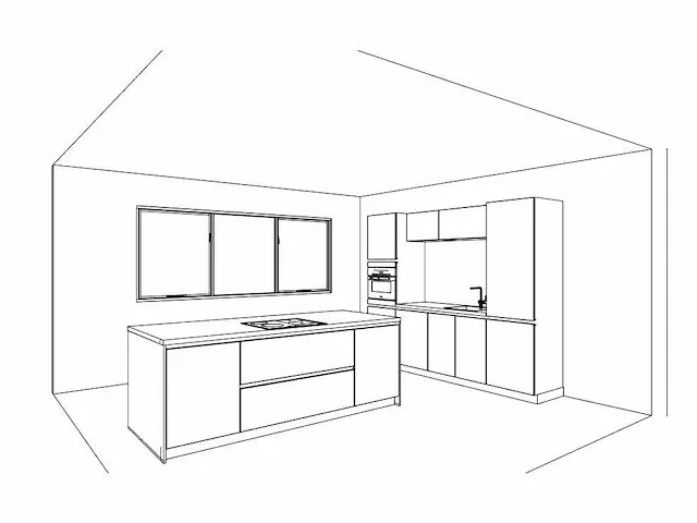 Hacker concept130 - topsoft satijn mat - eiland keuken opstelling - afbeelding 10 van  29