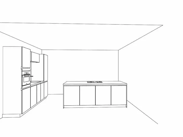 Hacker concept130 - topsoft satijn mat - eiland keuken opstelling - afbeelding 14 van  29