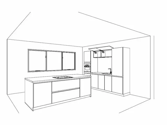 Hacker concept130 - topsoft satijn mat - eiland keuken opstelling - afbeelding 16 van  29