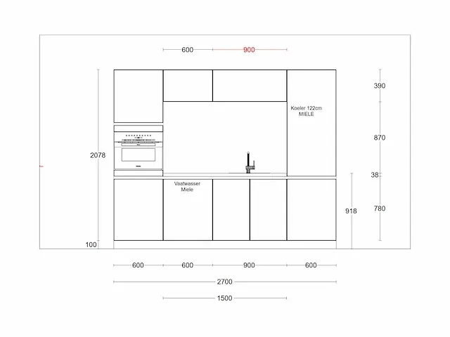 Hacker concept130 - topsoft satijn mat - eiland keuken opstelling - afbeelding 19 van  29